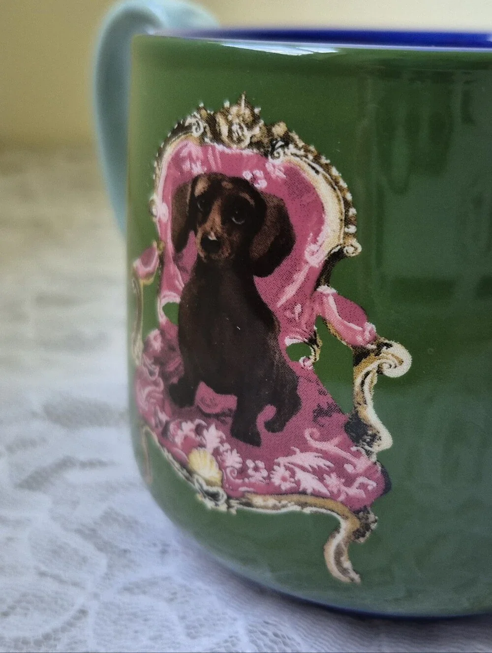 Anthropologie Raphael Balme Dachshund Dog Coffee Cup